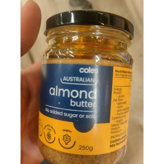 AUSTRALIAN ALMONA BUTTER 250g (no add sugar or salt) TR