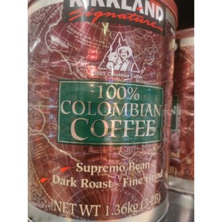 100% COLUMBIAN COFFEE 1.36 Supremo Bean Dark Roasted Fine Grind TF