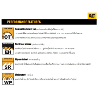 CAT Caterpillar รองเท้าเซฟตี้ รองเท้าสำหรับผู้ชาย M Argon HI WP Composite Toe P90091 (7800)