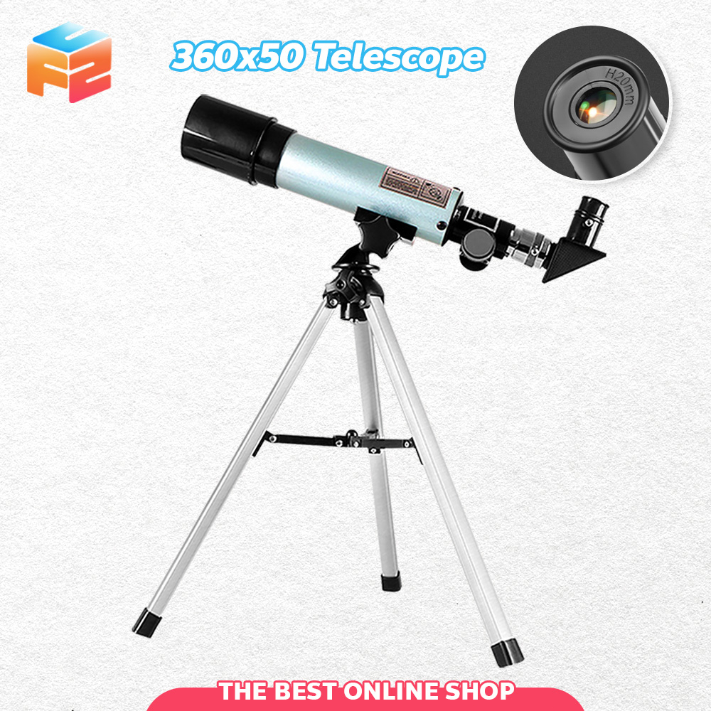 F2C กล้องโทรทรรศน์ กล้องส่องดาวสำหรับผู้เริ่มต้น 360x50 Telescope
