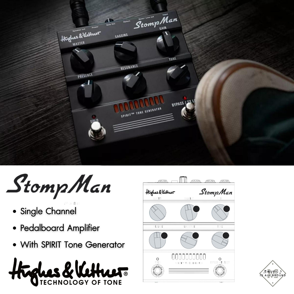 Hughes & Kettner StompMan 50-watt Amplifier Guitar Pedal
