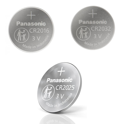 ถ่าน Panasonic CR 2016 2025 2032 Lithium 3V แท้100% (ถ่านกระดุมใช้งานดีเยี่ยม) จำหน่ายยกแผง ( 1แผง มี 5 เม็ด)