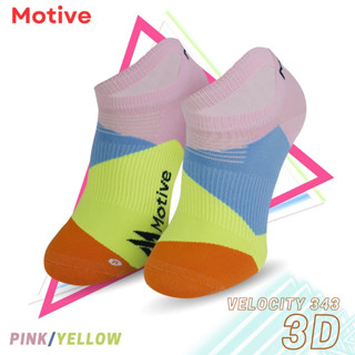 MOTIVE SOCK SPEED PERFORMANCE VELOCITY 343 LINER 3D PINK/YELLOW SIZE M/L