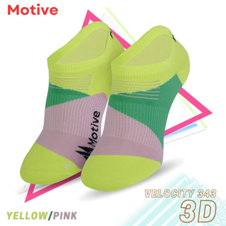 MOTIVE SOCK SPEED PERFORMANCE VELOCITY 343 LINER 3D YELLOW/PINK SIZE S/M