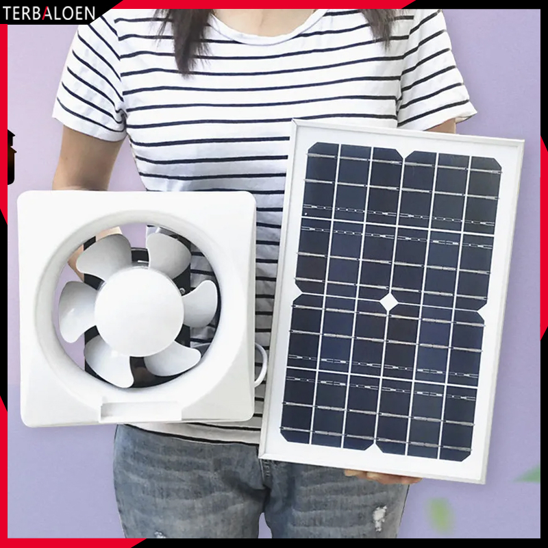 【ต่ำสุด💰】 12 นิ้ว พัดลมดูดอากาศโซล่าเซลล์ 50W พัดลมระบายอากาศโซล่าเซลล์ แผงพลังงานแสงอาทิตย์ พร้อมบา