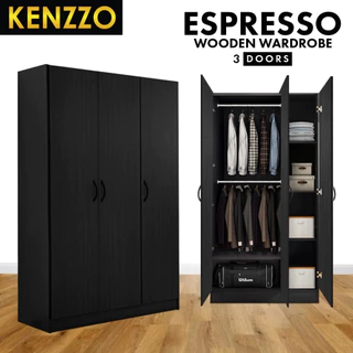 🚚พร้อมส่ง KENZZO: ตู้เสื้อผ้า ตู้เสื้อผ้าไม้ 2ประตูและ3ประตู คุณภาพดี แข็งแรง (2 or 3 Door Wardrobe)