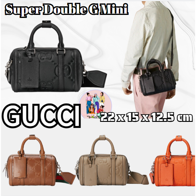 กุชชี่ กระเป๋าเดินทาง Gucci Super Double G Mini /กระเป๋าผู้ชาย/สินค้าลายนูน/สินค้าลดราคา
