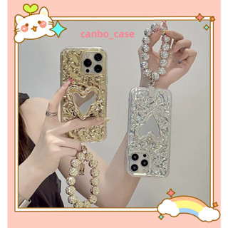 🎁ส่งของขวัญ🎁เคสไอโฟน สำหรับ 11 14 for iPhone Case 13 12 Pro Max ระดับสูง กระจกเงา โซ่มุก กันกระแทก เคสนิ่ม เคสโทรศัพท์