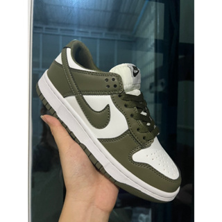 พร้อมส่ง👌👌N Dunk Low “Medium Olive”ผ้าใบ รองเท้าวิ่ง