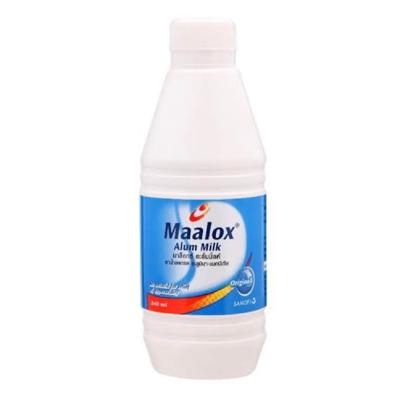 Maalox alum milk มาล็อกซ์ อะลั่มมิลค์ 240 มิลลิลิตร ยาลดกรด