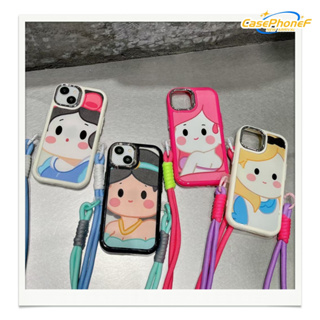 ✨ส่งของขวัญ✨เคส for iPhone 11 14 Pro Max Case for iPhone 12 13 ป้องกันการตก การป้องกัน พร้อม สาวน่ารักหัวใจ แบรนด์ไทด์