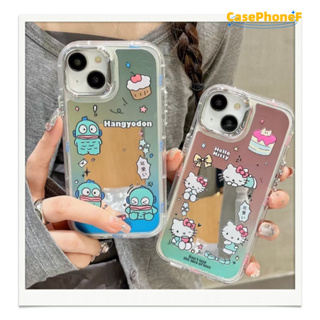 ✨ส่งของขวัญ✨เคส for iPhone 11 14 Pro Max Case for iPhone 12 13 ป้องกันการตก การป้องกัน พื้นผิวกระจก การ์ตูน HelloKitty