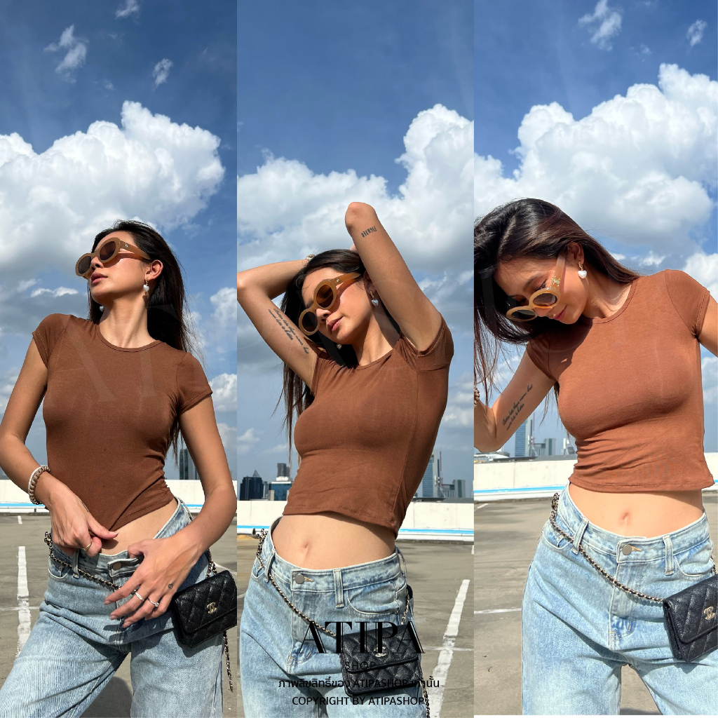 Atipashop - LONGER JIMMIE เสื้อยืด แขนสั้น มีหลายสี