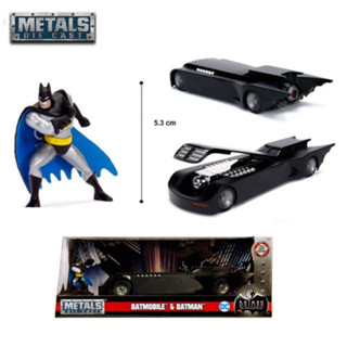 Jada Batmobile with Batman Diecast Figure Animated DC Comics Series 1/24 Diecast Model