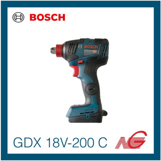 BOSCH บ๊อช ไขควง/ประแจกระแทกไร้สาย GDX 18V-200 C PROFESSIONAL 06019G4202 เครื่องเปล่า ไม่รวมแบตและแท่นชาร์จ