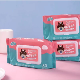 (คละแบบ/คละสี) ทิชชู่เปียก [1ห่อ] Baby Wipes ผ้านุ่มชุ่มชื่น ทำความสะอาดได้ดี /1739