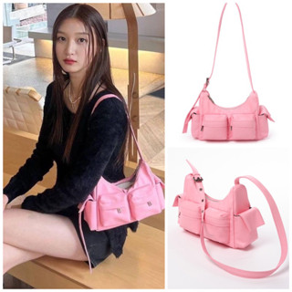 พร้อมส่ง 🇰🇷 แท้ 💯% New pocket mug bag M nappa pink กระเป๋าหนังสีชมพู SAMO ONDOH จากช็อปเกาหลี