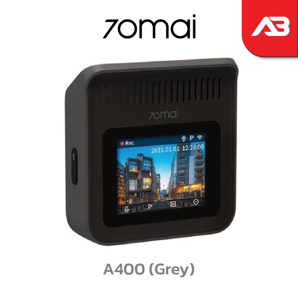 70MAI กล้องติดรถยนต์ Dash Cam 3.6MP (2560×1440) รุ่น A400 (Grey) (กล้องหน้า)