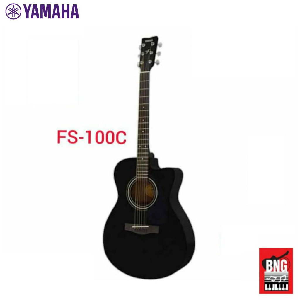 YAMAHA FS100C ิBKกีตาร์โปร่ง FS 100C BK  สีดำ กีตาร์โปร่งยามาฮ่า ตัวเว้า สุดเท่ห์ วัตถุดิบคุณภาพดีเย