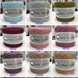 ไหมพรมคอตตอนซอฟท์ ขนาด 200 กรัม cotton soft100%