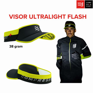 Compressport หมวกวิ่ง เล่นกีฬา ออกกำกำลังกลางแจ้ง Visor  ULTRALIGHT FLASH ของแท้ รุ่นใหม่