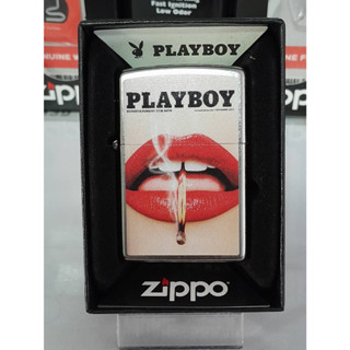 ZIPPO  207  PLAY BOY NOVEMBER 2013   STREET CHROME COLOR IMAGE   สีเงินผิวโครเมี่ยม ลายแบบสกรีน รูปหน้าปกนิตยสาร ของใหม่