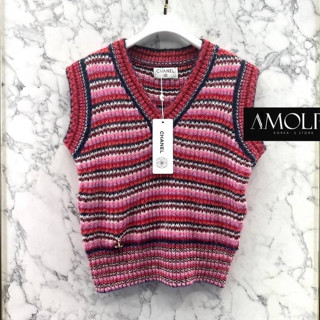 CHANEL KNIT เสื้อกล้าม ไหมพรม ปักกระดุมปั้ม ชาแนล