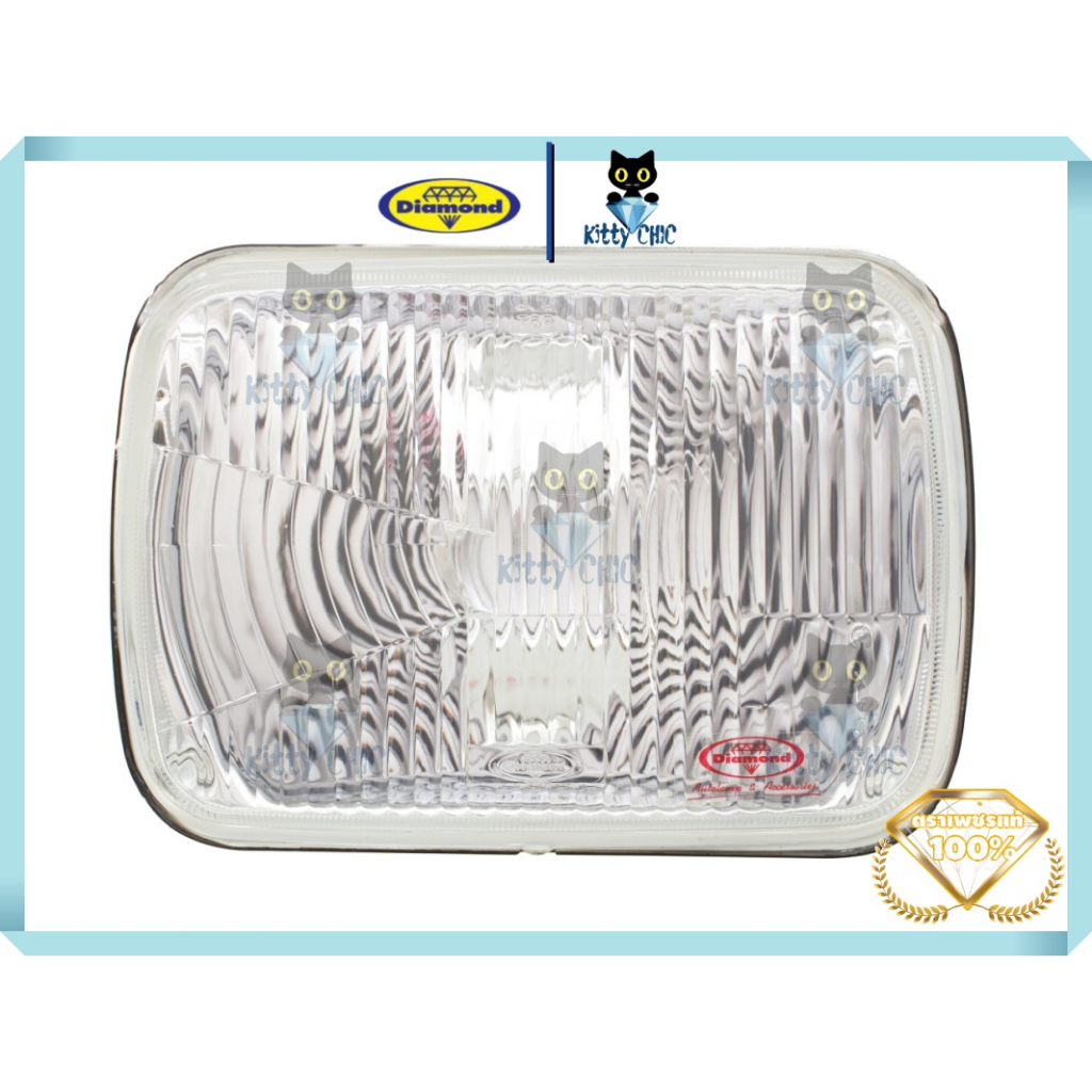 ไฟหน้า โตโยต้า ไมตี้เอ็กซ์ TOYOTA MIGHTY-X ปี 1989-1994 Mazda B2500 ไฟตาหน้า สีขาว ตราเพชร ไดมอนด์ Diamond