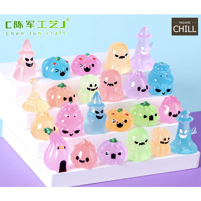 [MC663] ตุ๊กตุ่นจิ๋ว ฮาโลวีน กุ๊ก กุ๊ก กู๋ เรืองแสง (1 ตัว ราคา 12 บาท)
