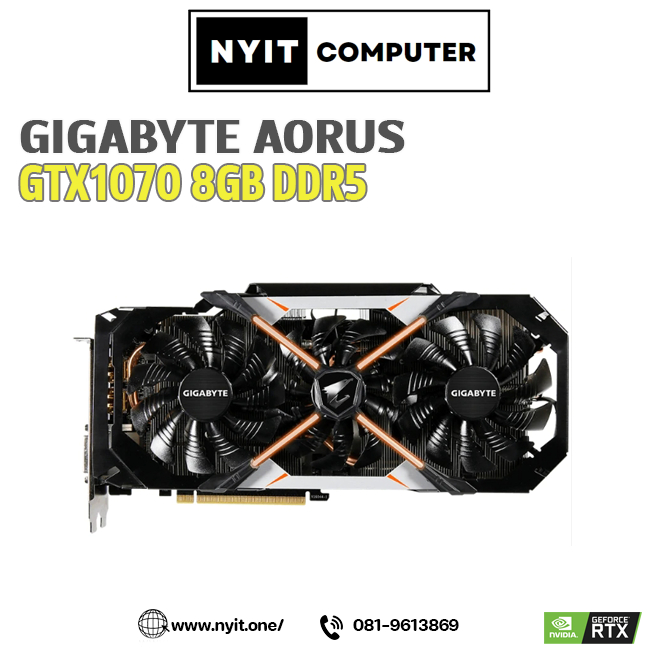 VGA  GIGABYTE AORUS GTX1070 8GB DDR5 256 BIT