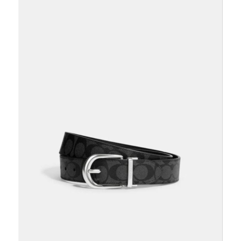 Classic Buckle Cut To Size Reversible Belt ของcoach ของแท้100% เข็มขัดผู้ชายมือ1