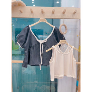 🧸 SweetHouse 🌻 เซตเสื้อยีนส์ 2 ชิ้น แขนตุ๊กตา