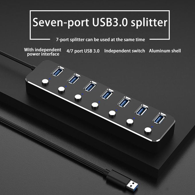 Aluminum USB 3.0 HUB 7 PORT
