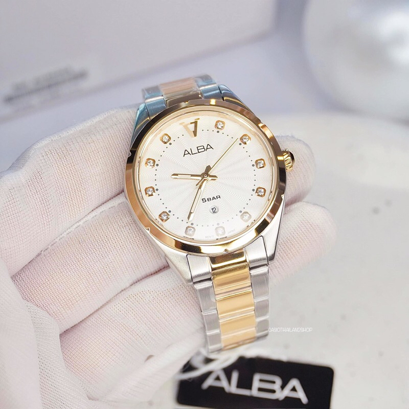 [ผ่อนเดือนละ 429]🎁ALBA นาฬิกาข้อมือผู้หญิง รุ่น AH7BP6X ของแท้ 100% ประกัน 1 ปี