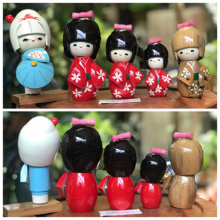 เก่าเก็บ ตุ๊กตาไม้โคเคชิ ตุ๊กตาโคเคชิ (Kokeshi Doll) ตุ๊กตาญี่ปุ่นโบราณ