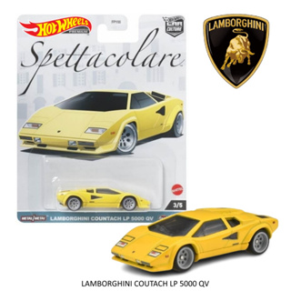 โมเดลรถเหล็ก Hot wheels LAMBORGHINI COUTACH LP 5000 QV ชุด SPETTACALARE แพ็ค PREMIUM ล้อยาง Hotwheels ลิขสิทธิ์แท้100%