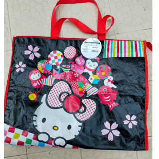 ถุงลายคิตตี้ Hello Kitty ถุงกระสอบ ลายการ์ตูน เฮลโล คิตตี้ 1แถม 1 Take it Easy ลิขสิทธิ์แท้ 100 percent