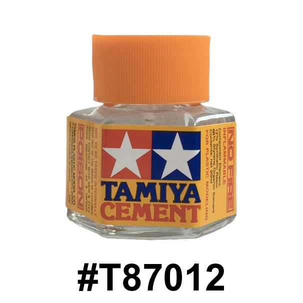 TAMIYA 87012 CEMENT (20ml) กาวสำหรับการทำโมเดลพลาสติก ฝาส้ม