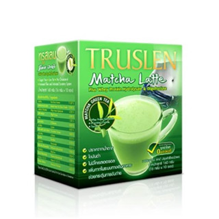 Truslen Matcha Latte เครื่องดื่มสุขภาพและควบคุมน้ำหนัก 1 กล่อง 10 ซอง อายุยาว