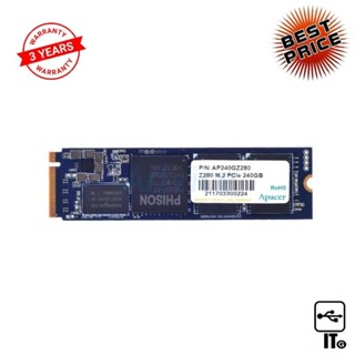 240 GB SSD Apacer Z280 M2 PCIe NVMe Read : Up to 2,750 MB/s Write : Up to 1,500 MB/s ประกัน 3Y