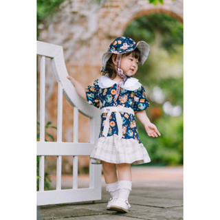 TP Look1 Dress -  Navy and Pastel colors