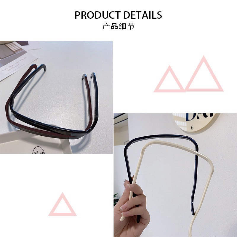 [สินค้าพร้อมส่งจากไทย  จัดส่งเร็ว]  ที่คาดผมทรงแว่นตา ตัวดัง กำลังฮิตในติ๊กตอก ที่คาดผมทรงสี่เหลี่ยม