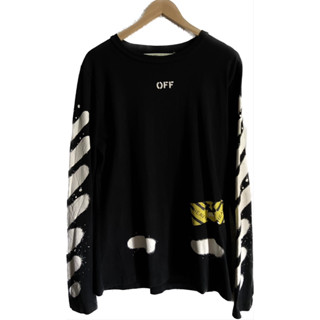 Off-White Virgil abloh Spray เสื้อยืดแขนยาว