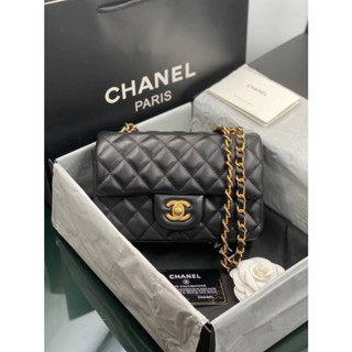 กระเป๋า   chanel งานออริเทียบแท้หนังแท้ size 20cm boxset*