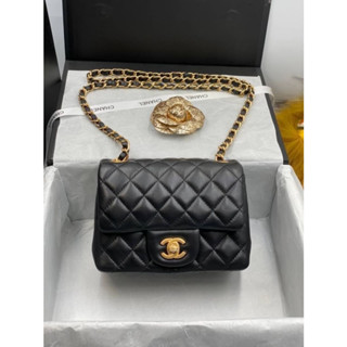 กระเป๋า   chanel งานออริเทียบแท้หนังแท้ size 18cm boxset*