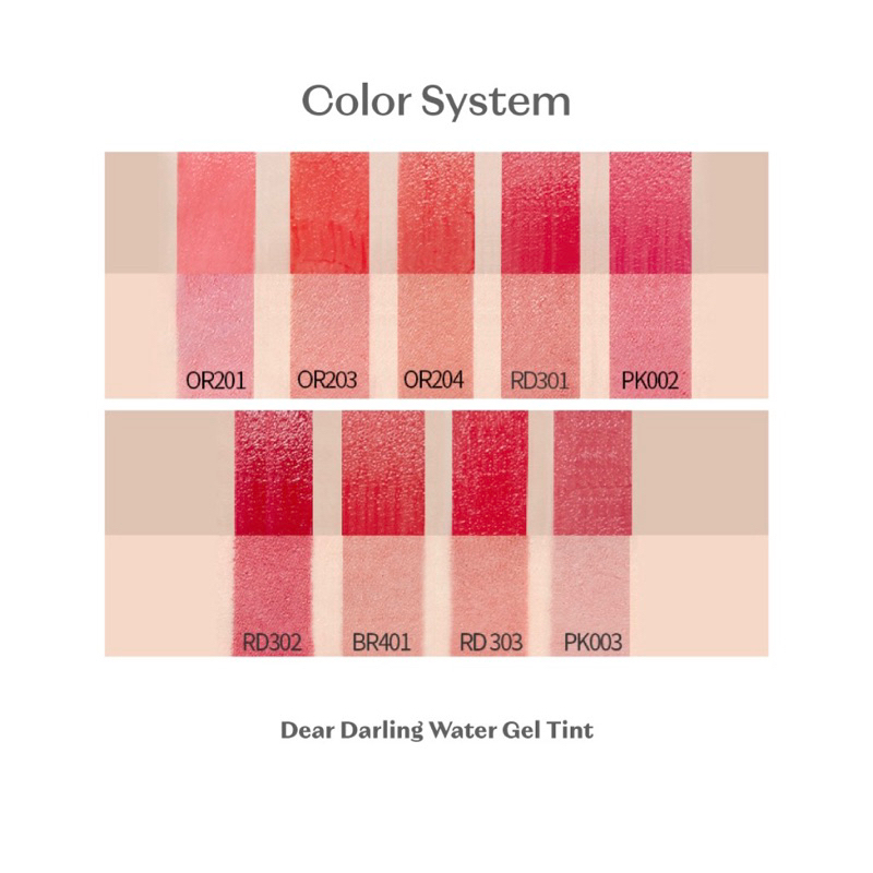 ETUDE Dear Darling Water Gel Tint สีแดง RD301 อีทูดี้ ทินท์ ติดทน สีสดใส Made in Korea หลายสูตรตามตัวเลือก ❤️❤️ ราคา ถูกที่สุด ดีลบีเคเค แกลเลอรีภาพที่ 3