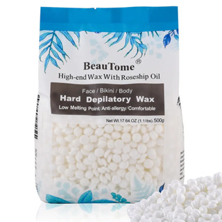 BeauTome แว๊กซ์ เม็ดแว็กซ์กำจัดขน Hard wax Beans แว็กซ์ร้อน กำจัดขน ฟรีไม้ปาดแว็กซ์