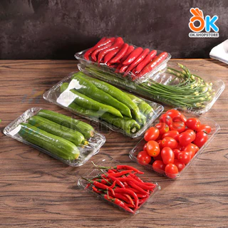 ถาดรองอาหาร รองเนื้อสัตว์ ขนม พลาสติก PET (100ใบ)