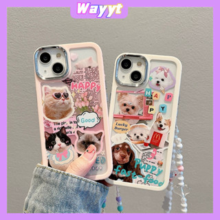 💖จัดส่ง24ชม  TH💖iPhone 14 13 12 11 Pro Max เคส for เคสไอโฟน11 น่ารัก บางเบาพกพาง่าย การ์ตูน โปร่งใส ลูกแมว ลูกสุนัข Case