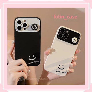 🎁ส่งของขวัญ🎁เคสไอโฟน สำหรับ 11 14 for iPhone Case 13 12 Pro Max เรียบง่าย ใบหน้าที่ยิ้ม กันกระแทก เคสนิ่ม เคสโทรศัพท์